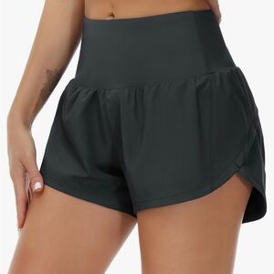 Sleek Charcoal Women's Athletic Shorts